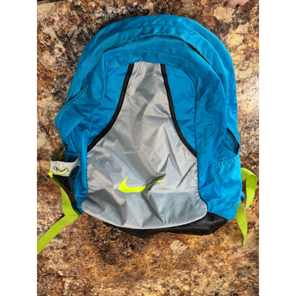 Nike Blue & Volt Swoosh Backpack - Picture 1 of 4